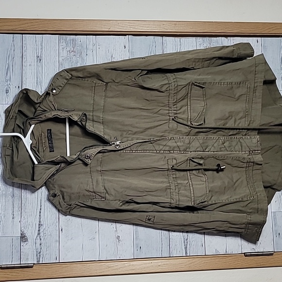 Cotton On 100% Cotton Full Zip Hooded Utility Jacket Size 10 - Picture 1 of 7